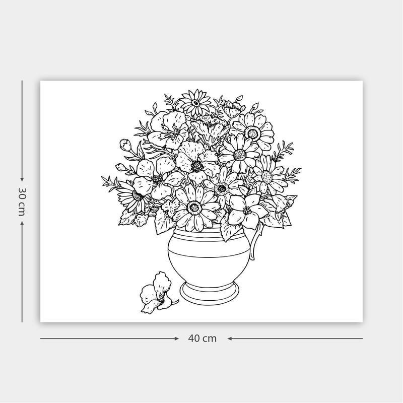 Dekorativ Canvastavla 30x40 cm - Vit|Svart - Inredning - Tavlor & posters - Canvastavla