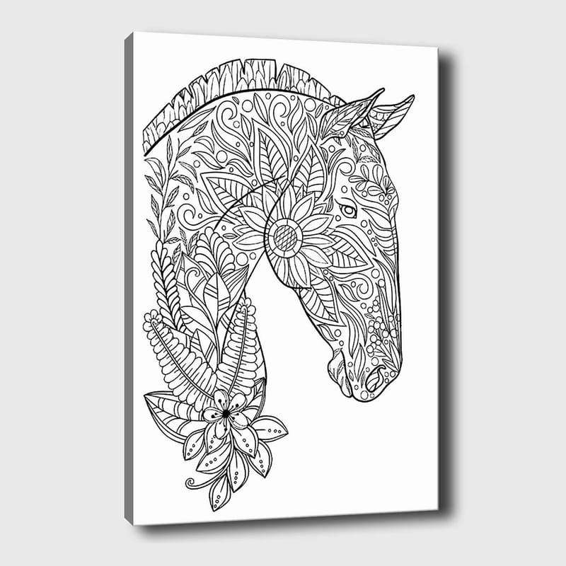 Dekorativ Canvastavla 30x40 cm - Vit|Svart - Inredning - Tavlor & posters - Canvastavla