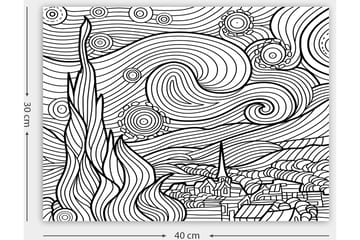 Dekorativ Canvastavla 30x40 cm - Vit|Svart - Inredning - Tavlor & posters - Canvastavla