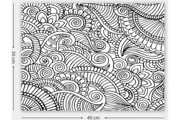 Dekorativ Canvastavla 30x40 cm - Vit|Svart - Inredning - Tavlor & posters - Canvastavla