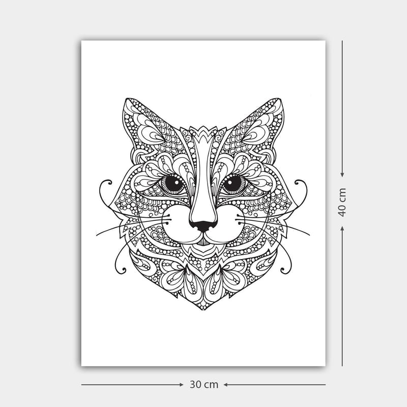 Dekorativ Canvastavla 30x40 cm - Vit|Svart - Inredning - Tavlor & posters - Canvastavla