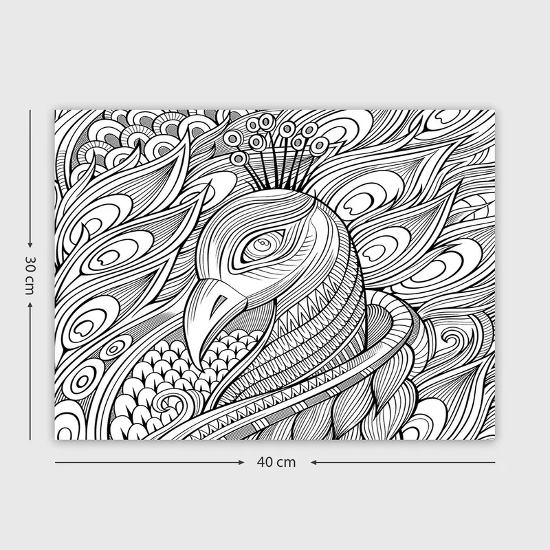 Dekorativ Canvastavla 30x40 cm, Vit|Svart