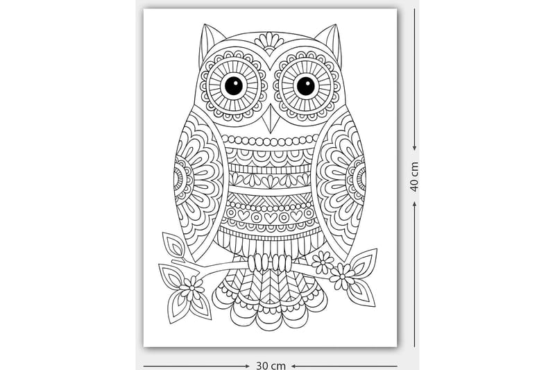 Dekorativ Canvastavla 30x40 cm - Vit|Svart - Inredning - Tavlor & posters - Canvastavla