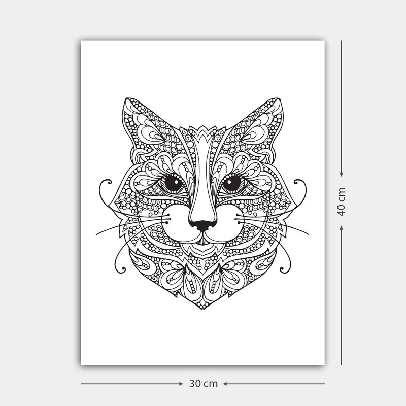 Dekorativ Canvastavla 30x40 cm, Vit|Svart