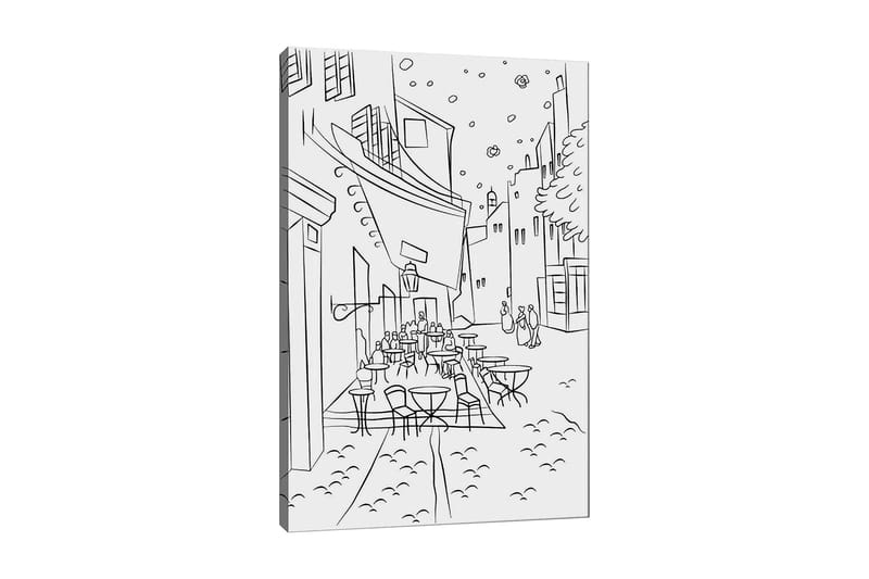 Dekorativ Canvastavla 30x40 cm, Vit|Svart