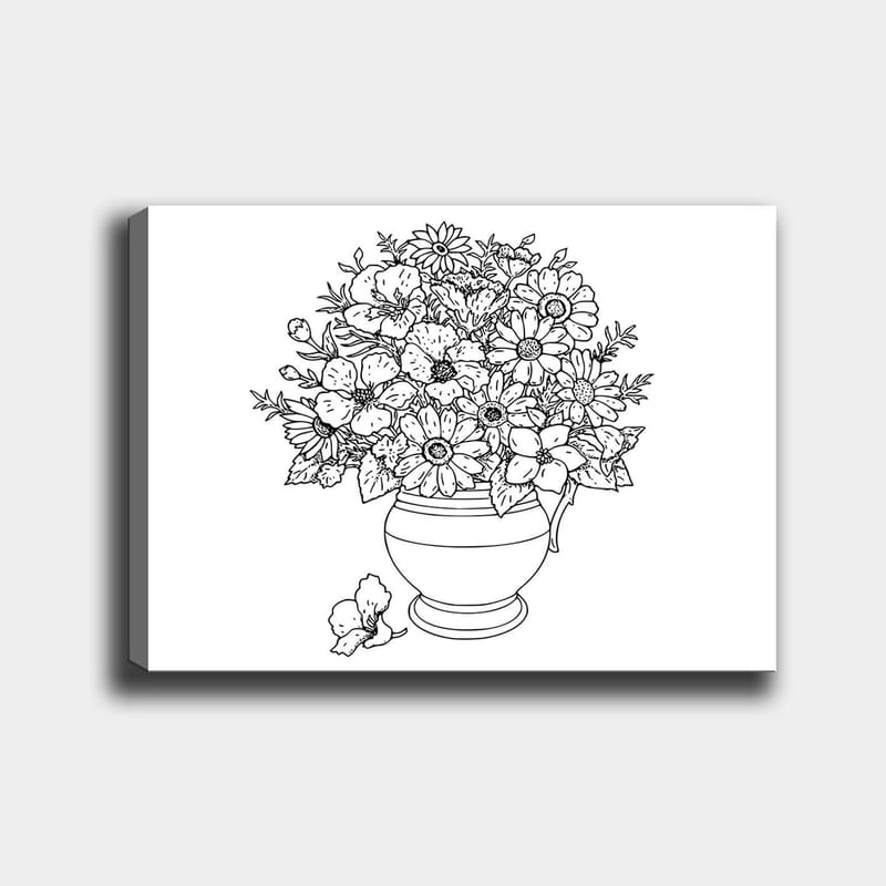 Dekorativ Canvastavla 30x40 cm - Vit|Svart - Inredning - Tavlor & posters - Canvastavla