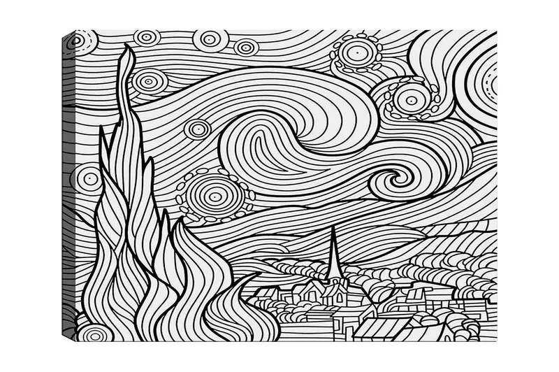 Dekorativ Canvastavla 30x40 cm - Vit|Svart - Inredning - Tavlor & posters - Canvastavla