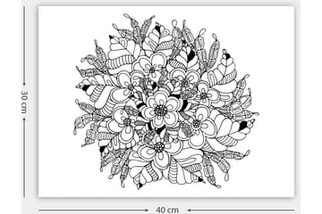 Dekorativ Canvastavla 30x40 cm - Vit|Svart - Inredning - Tavlor & posters - Canvastavla