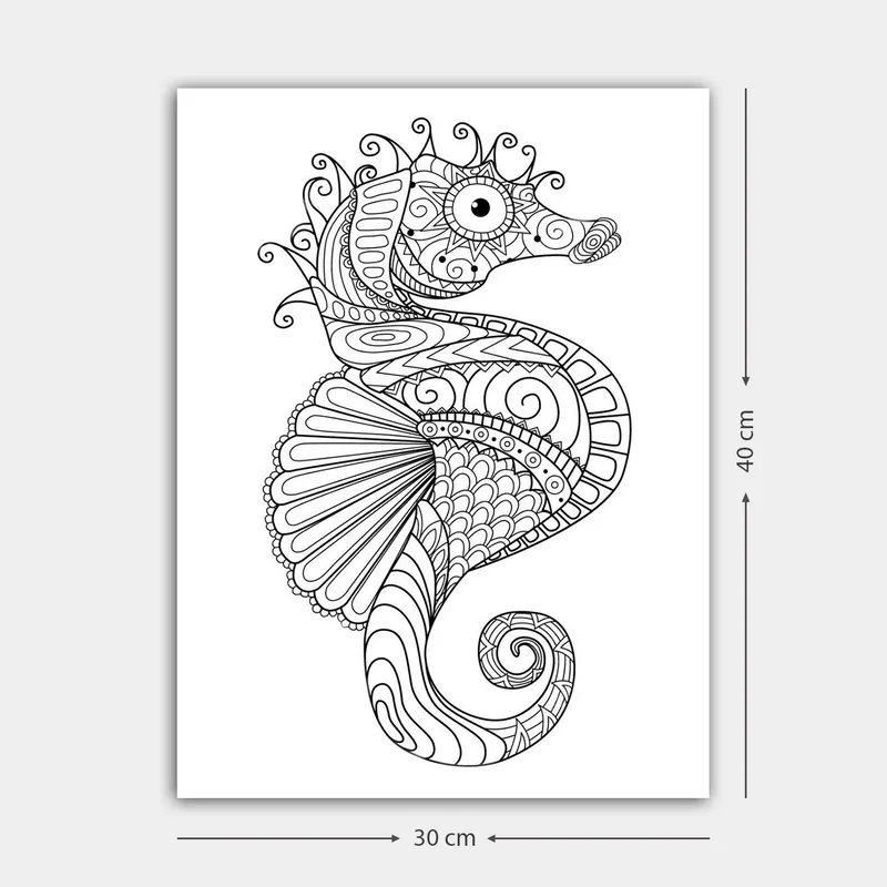 Dekorativ Canvastavla 30x40 cm, Vit|Svart