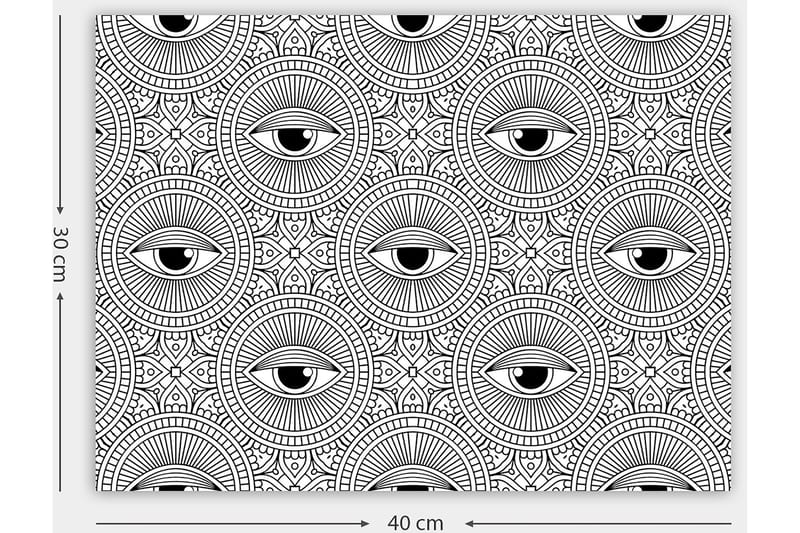 Dekorativ Canvastavla 30x40 cm - Vit|Svart - Inredning - Tavlor & posters - Canvastavla