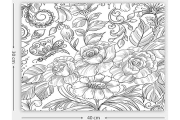 Dekorativ Canvastavla 30x40 cm - Vit|Svart - Inredning - Tavlor & posters - Canvastavla