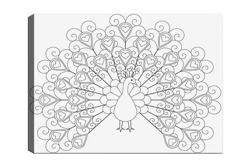 Dekorativ Canvastavla 30x40 cm, Vit|Svart