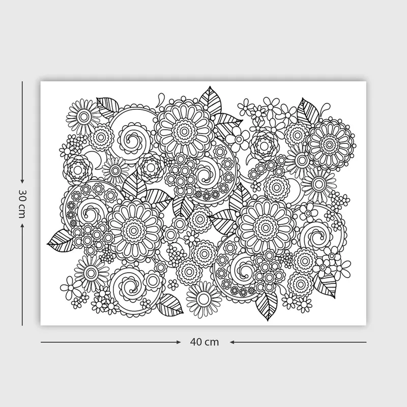 Dekorativ Canvastavla 30x40 cm, Vit|Svart