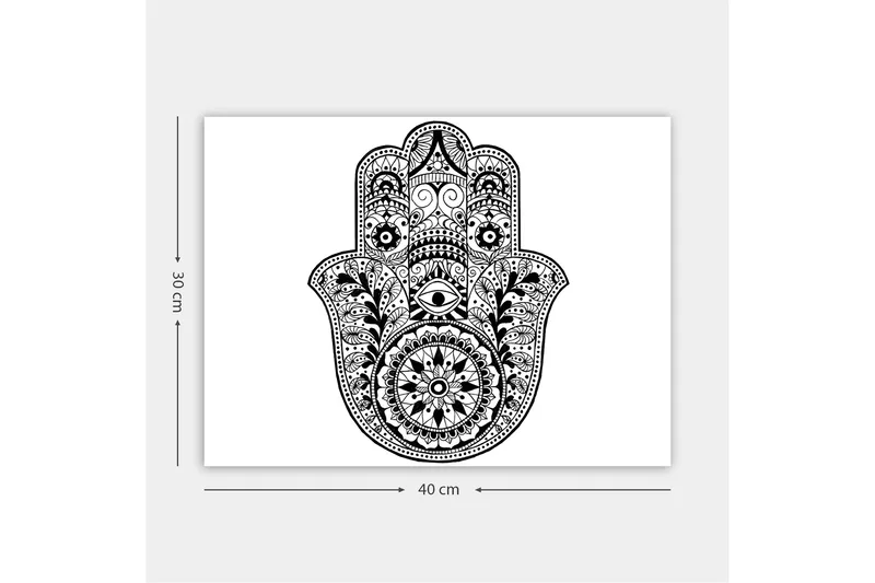 Dekorativ Canvastavla 30x40 cm - Vit|Svart - Inredning - Tavlor & posters - Canvastavla