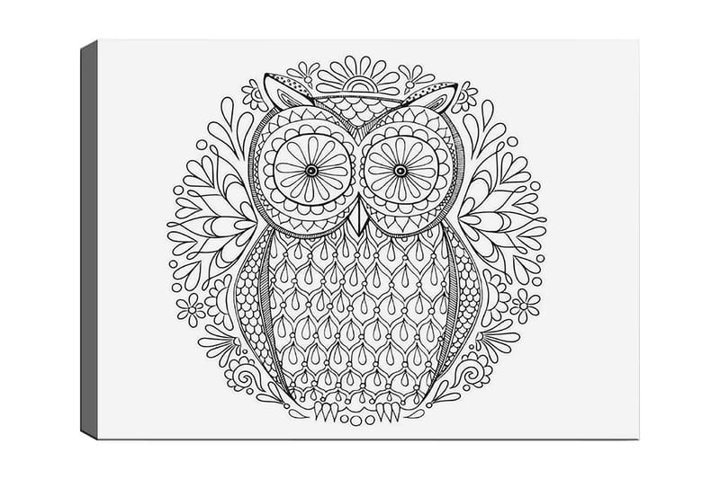 Dekorativ Canvastavla 30x40 cm, Vit|Svart