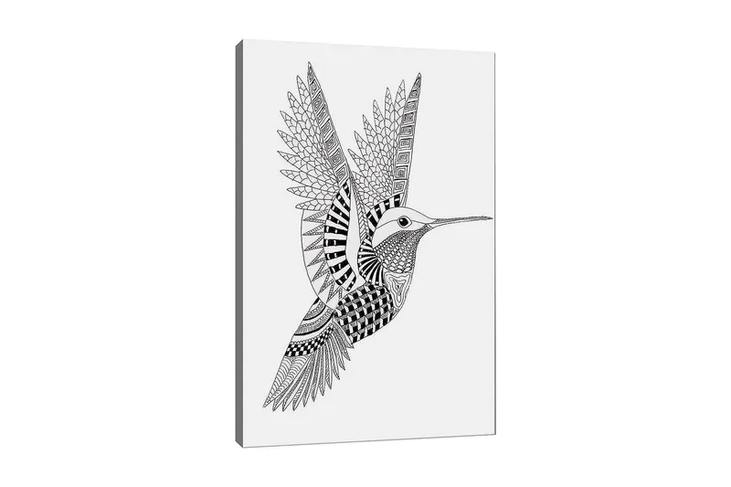 Dekorativ Canvastavla 30x40 cm, Vit|Svart