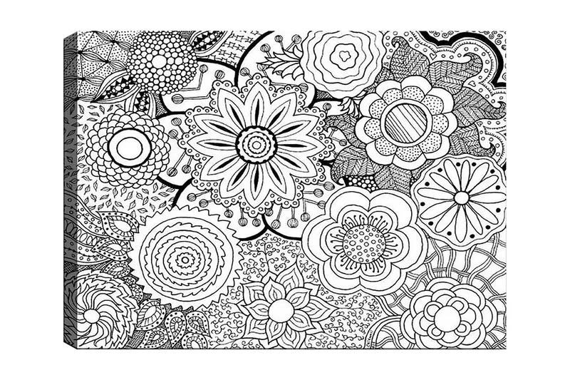 Dekorativ Canvastavla 30x40 cm, Vit|Svart