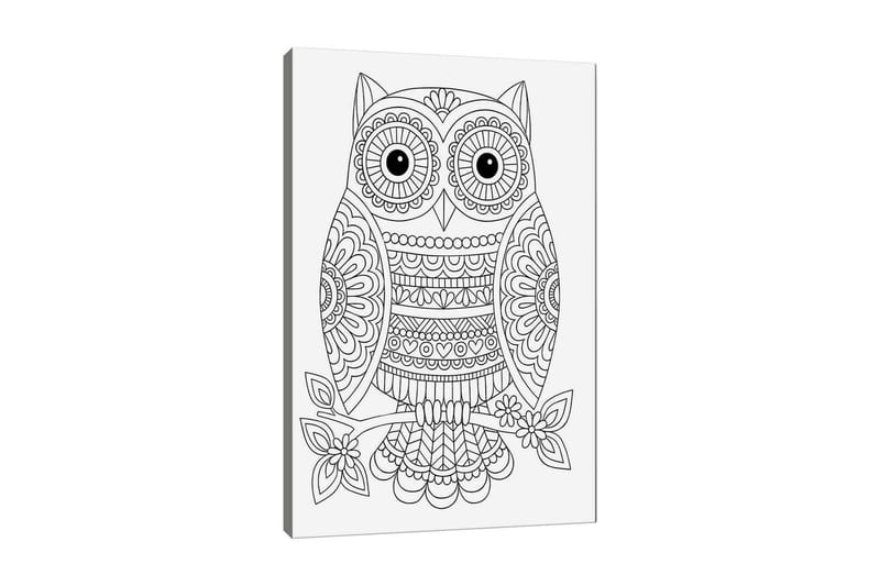 Dekorativ Canvastavla 30x40 cm, Vit|Svart