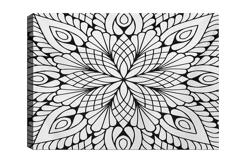 Dekorativ Canvastavla 30x40 cm, Vit|Svart