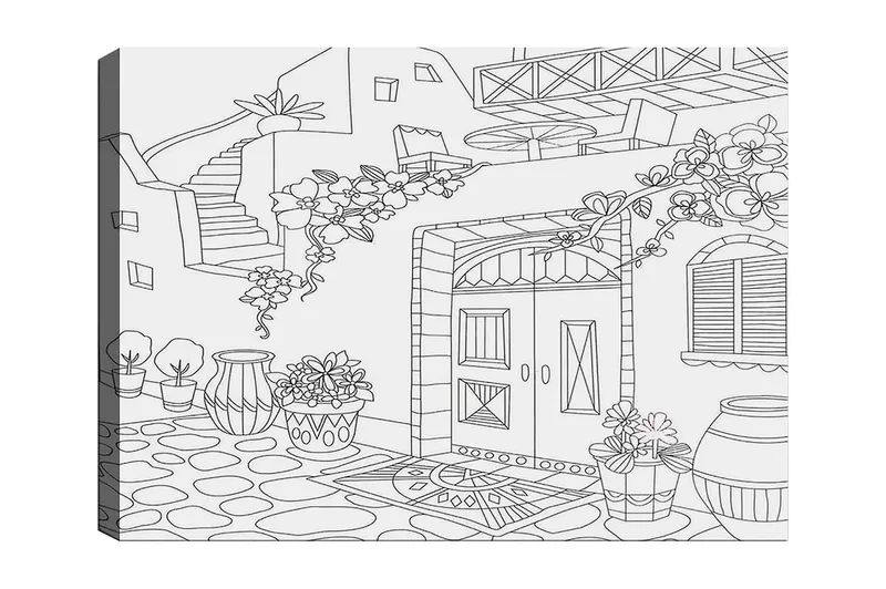 Dekorativ Canvastavla 30x40 cm, Vit|Svart