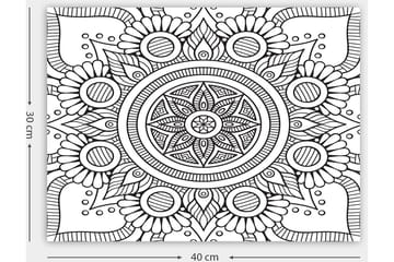 Dekorativ Canvastavla 30x40 cm - Vit|Svart - Inredning - Tavlor & posters - Canvastavla