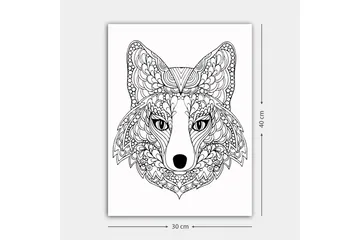 Dekorativ Canvastavla 30x40 cm - Vit|Svart - Inredning - Tavlor & posters - Canvastavla