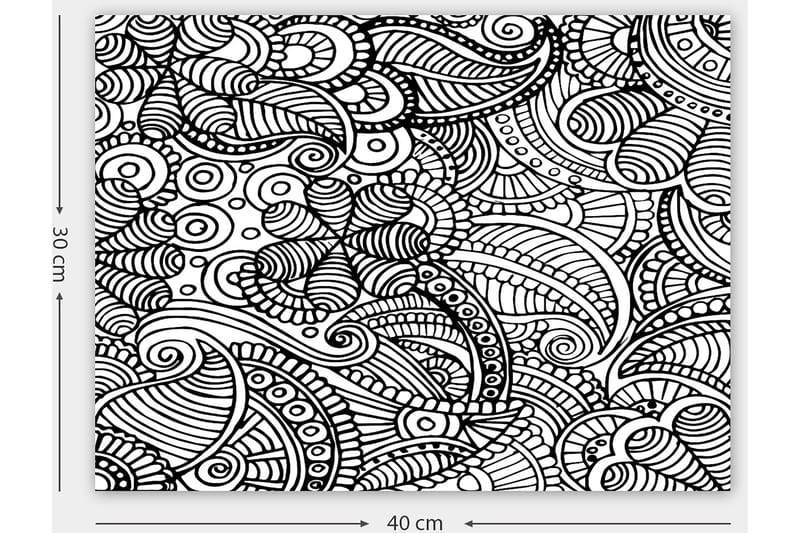 Dekorativ Canvastavla 30x40 cm - Vit|Svart - Inredning - Tavlor & posters - Canvastavla