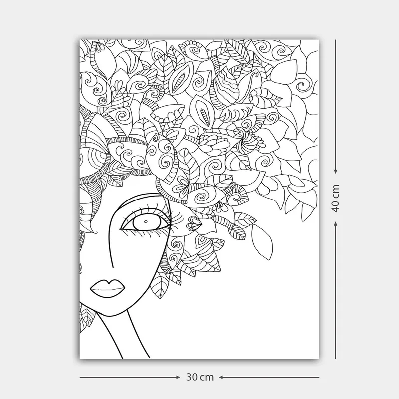 Dekorativ Canvastavla 30x40 cm, Vit|Svart