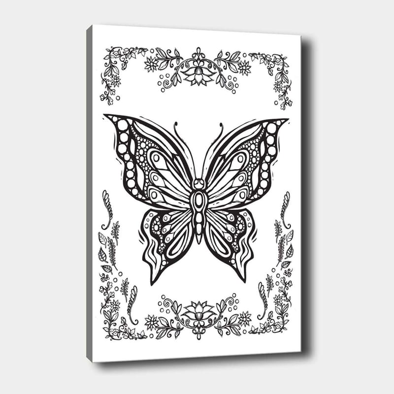 Dekorativ Canvastavla 30x40 cm - Vit|Svart - Inredning - Tavlor & posters - Canvastavla