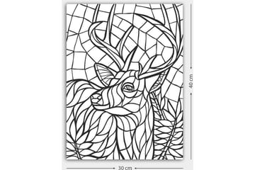 Dekorativ Canvastavla 30x40 cm - Vit|Svart - Inredning - Tavlor & posters - Canvastavla