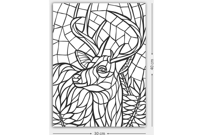 Dekorativ Canvastavla 30x40 cm - Vit|Svart - Inredning - Tavlor & posters - Canvastavla