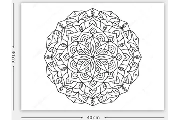 Dekorativ Canvastavla 30x40 cm - Vit|Svart - Inredning - Tavlor & posters - Canvastavla