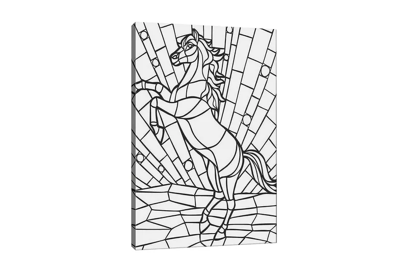 Dekorativ Canvastavla 30x40 cm, Vit|Svart