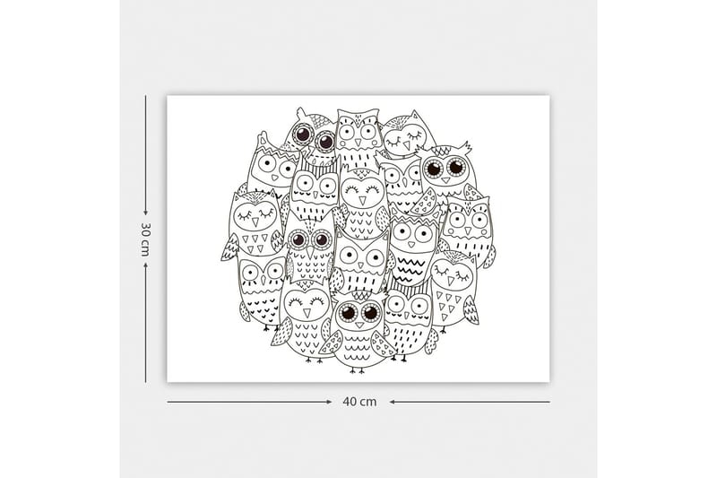 Dekorativ Canvastavla 30x40 cm - Vit|Svart - Inredning - Tavlor & posters - Canvastavla