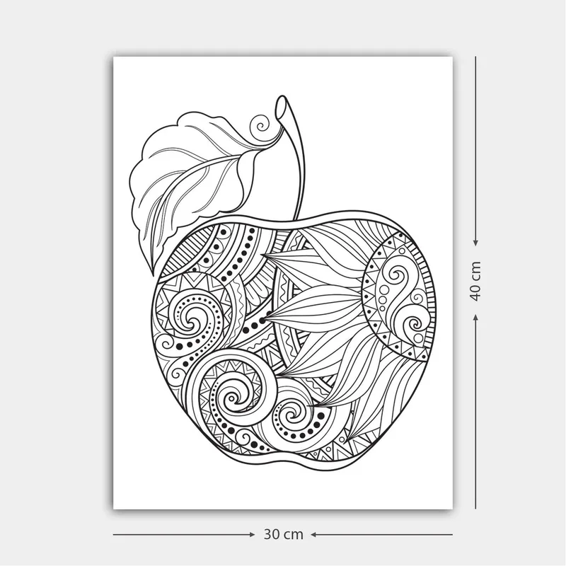 Dekorativ Canvastavla 30x40 cm, Vit|Svart