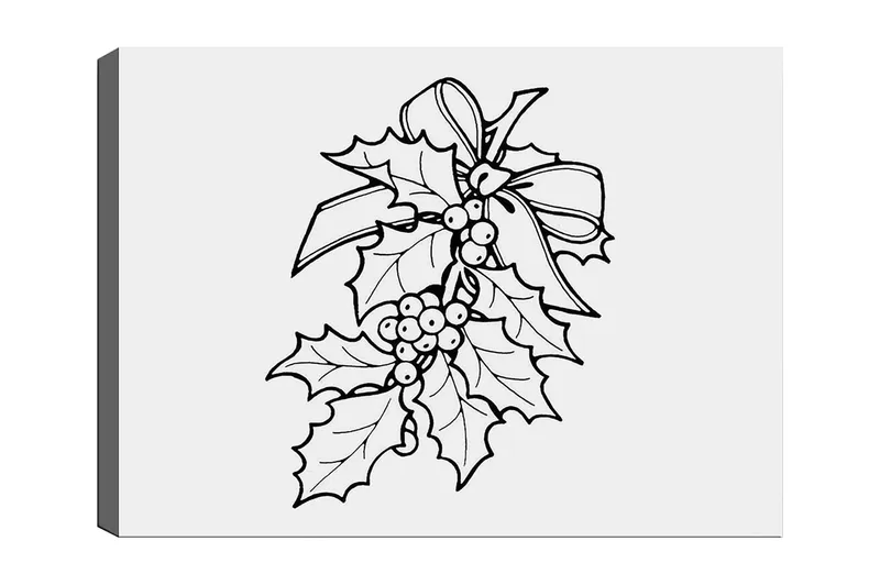 Dekorativ Canvastavla 30x40 cm, Vit|Svart