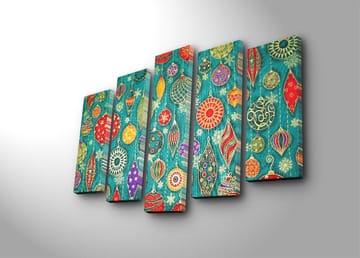 Dekorativ Canvastavla 5-Delar 19x70 cm - Flerfärgad - Inredning - Tavlor & posters - Canvastavla