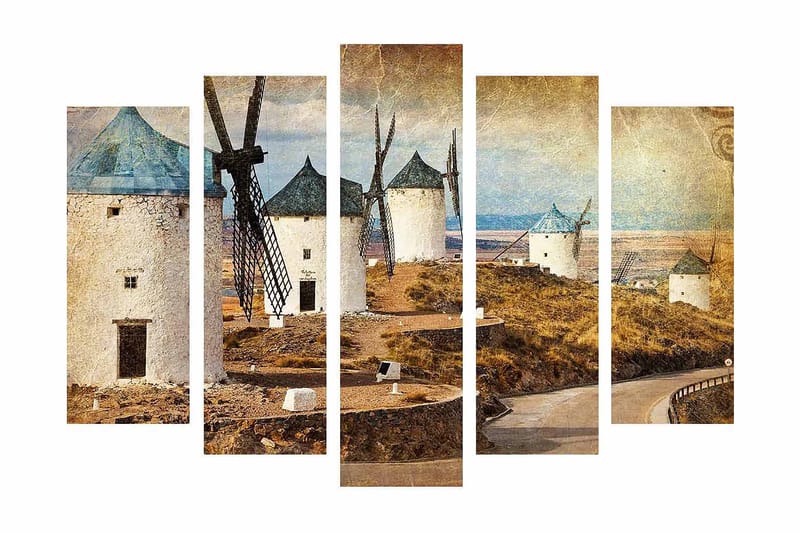 Dekorativ Canvastavla 5-Delar 70x19 cm - Flerfärgad - Inredning - Tavlor & posters - Canvastavla