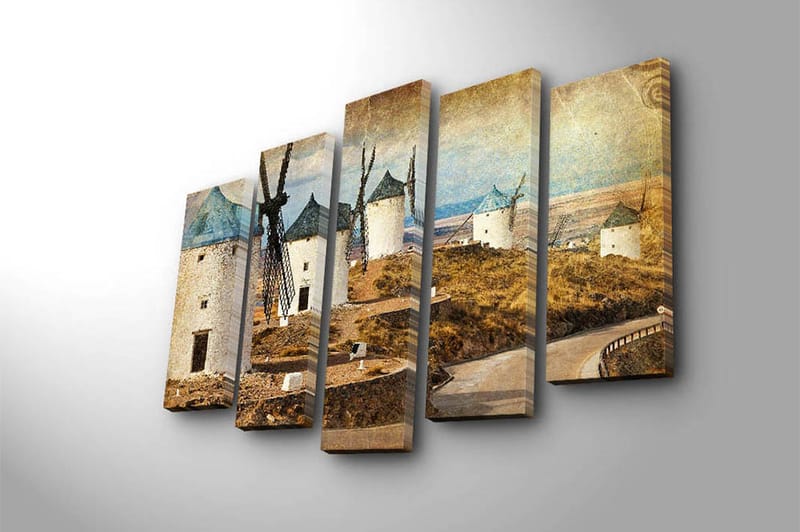 Dekorativ Canvastavla 5-Delar 70x19 cm - Flerfärgad - Inredning - Tavlor & posters - Canvastavla