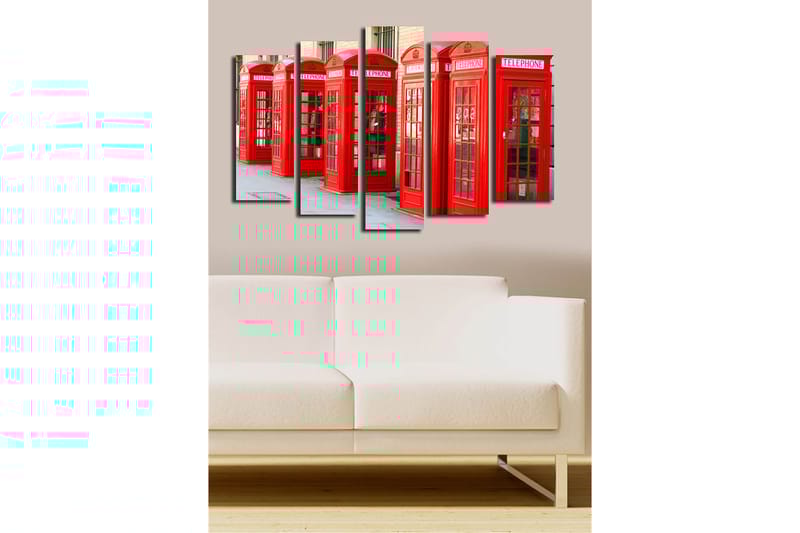 Dekorativ Canvastavla 5-Delar 70x19 cm - Flerfärgad - Inredning - Tavlor & posters - Canvastavla