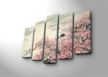 Dekorativ Canvastavla 5-Delar 70x19 cm - Flerfärgad - Inredning - Tavlor & posters - Canvastavla