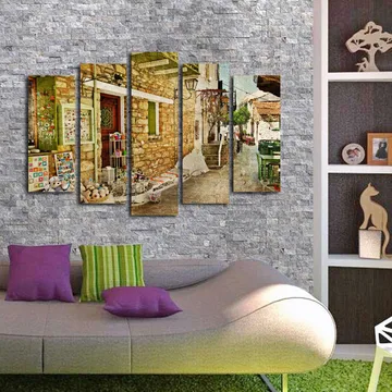 Dekorativ Canvastavla 5-Delar 70x19 cm - Flerfärgad - Inredning - Tavlor & posters - Canvastavla