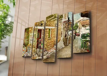 Dekorativ Canvastavla 5-Delar 70x19 cm - Flerfärgad - Inredning - Tavlor & posters - Canvastavla