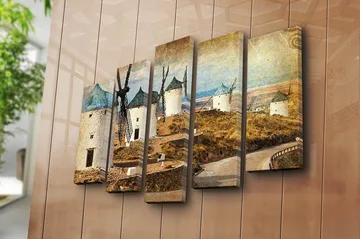 Dekorativ Canvastavla 5-Delar 70x19 cm - Flerfärgad - Inredning - Tavlor & posters - Canvastavla