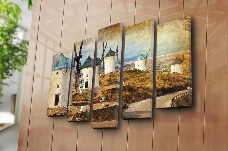 Dekorativ Canvastavla 5-Delar 70x19 cm - Flerfärgad - Inredning - Tavlor & posters - Canvastavla