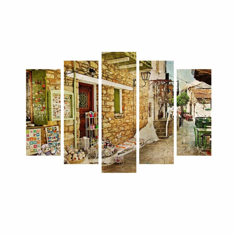 Dekorativ Canvastavla 5-Delar 70x19 cm - Flerfärgad - Inredning - Tavlor & posters - Canvastavla