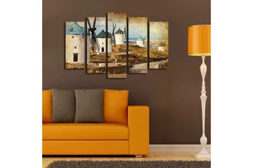 Dekorativ Canvastavla 5-Delar 70x19 cm - Flerfärgad - Inredning - Tavlor & posters - Canvastavla