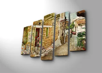 Dekorativ Canvastavla 5-Delar 70x19 cm - Flerfärgad - Inredning - Tavlor & posters - Canvastavla