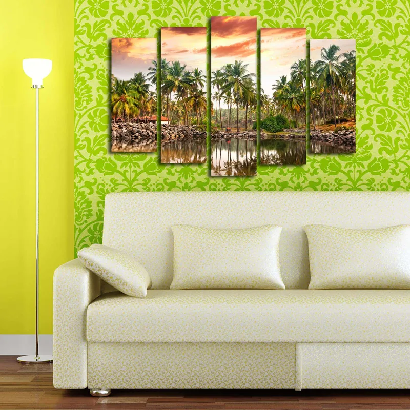 Dekorativ Canvastavla 5-Delar 70x19 cm - Flerfärgad - Inredning - Tavlor & posters - Canvastavla