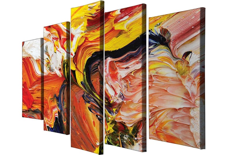 Dekorativ Canvastavla 5-Delar 70x20 cm - Flerfärgad - Inredning - Tavlor & posters - Canvastavla